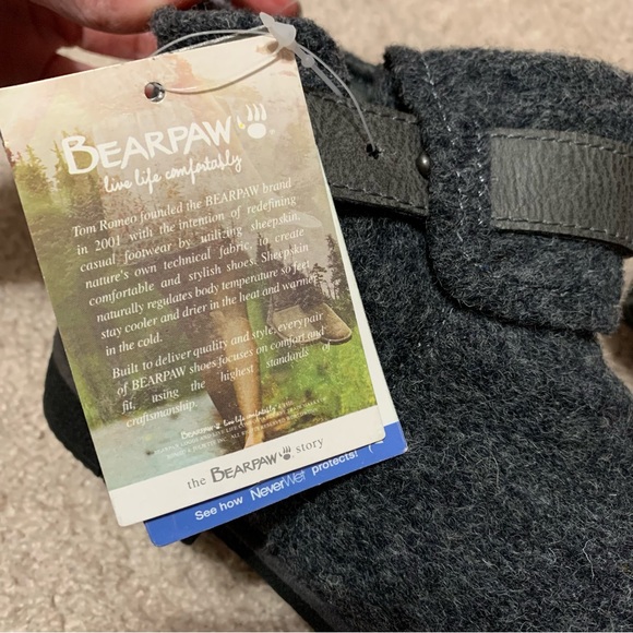 Bearpaw Solstice Women’s Size 6 Ankle Bootie WOOL Winter SIDE ZIP Gray NWT - Picture 3 of 5